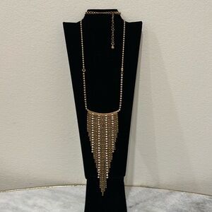 Faux gold and diamond necklace